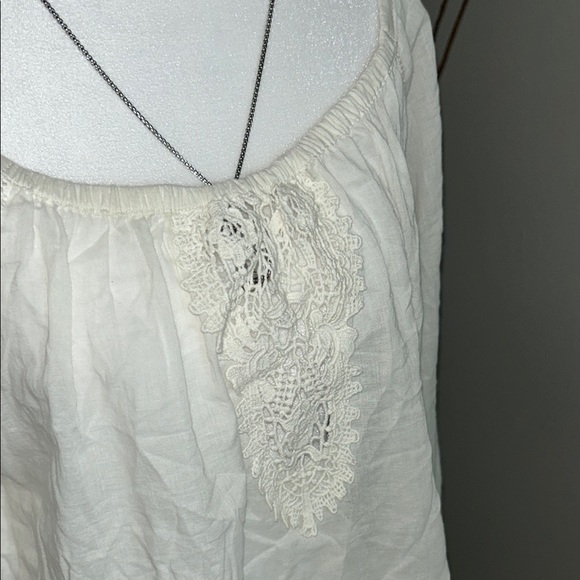 Cream Relaxed Tie Front Blouse - Picture 3 of 8